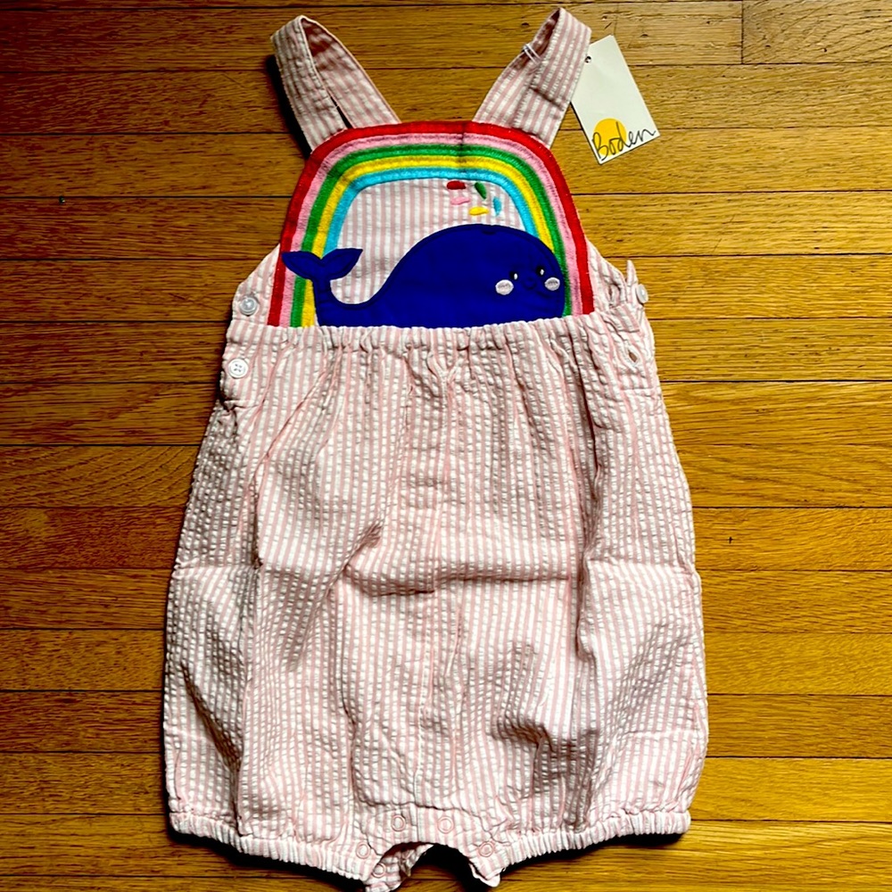 Whale Woven Romper - Girls